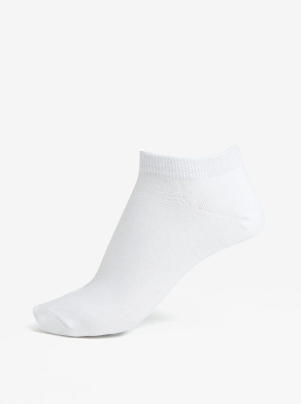 Súprava piatich párov členkových ponožiek v bielej farbe Jack & Jones Dongo
