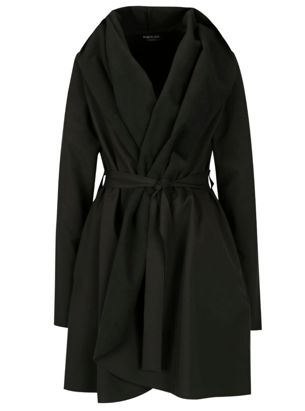 Čierny vodovzdorný kabát Design by Lucie Jack