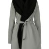 Čierno-sivý vodovzdorný kabát Design by Lucie Jack Grey