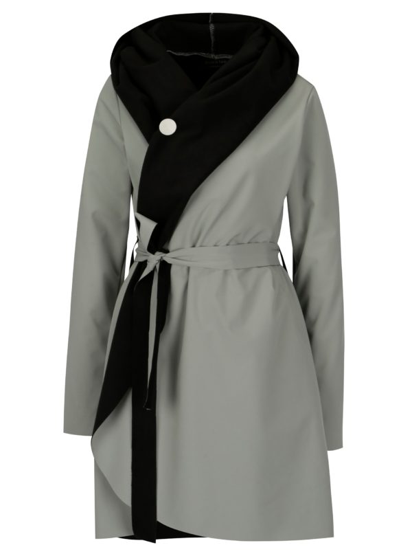 Čierno-sivý vodovzdorný kabát Design by Lucie Jack Grey