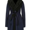 Čierno-modrý vodovzdorný kabát Design by Lucie Jack Dark Blue