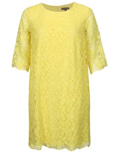 Žlté čipkované šaty Ulla Popken