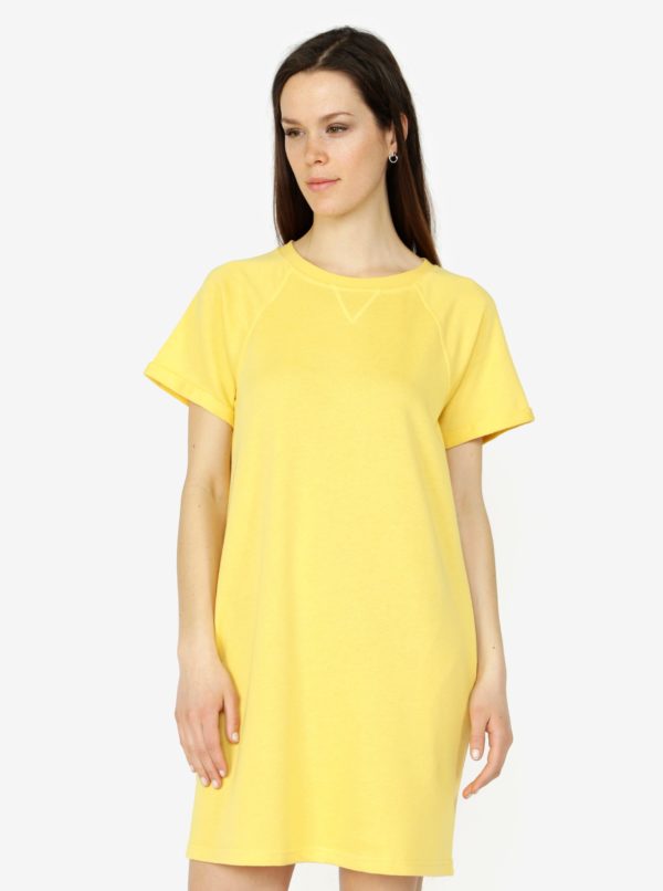 Žlté mikinové šaty VERO MODA Blaire