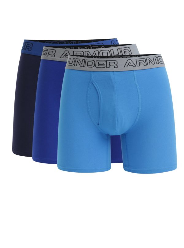 Súprava troch boxeriek v modrej farbe Under Armour