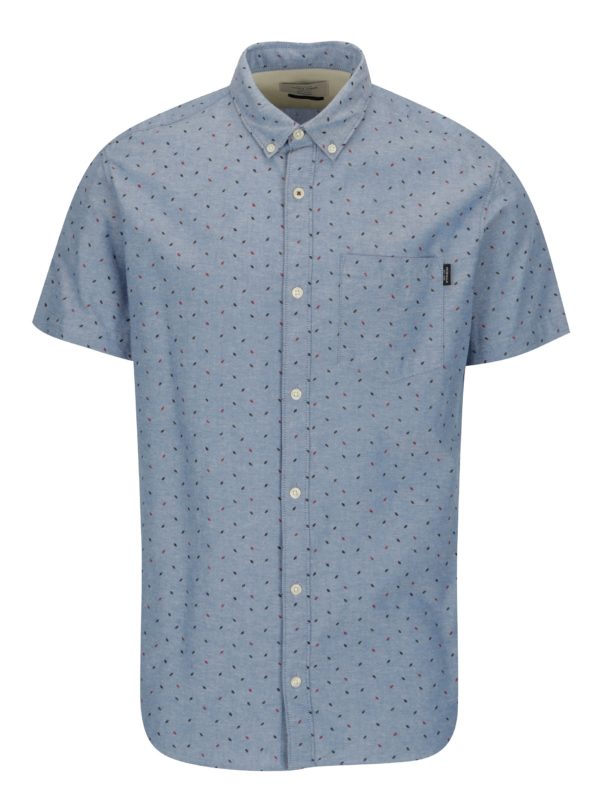 Modrá vzorovaná košeľa Jack & Jones Premium Murtough