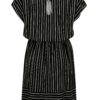 Bielo-čierne pruhované šaty Jacqueline de Yong Cilja
