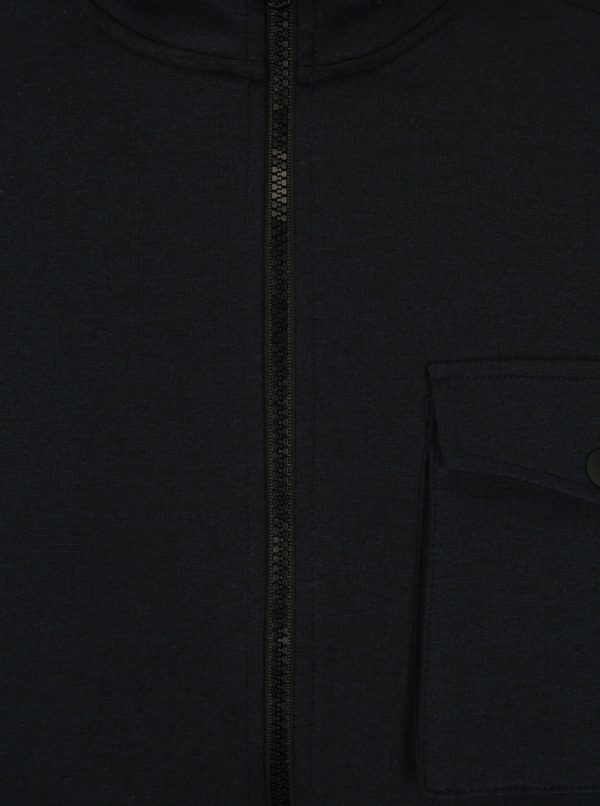 Tmavomodrá mikina na zips Burton Menswear London  