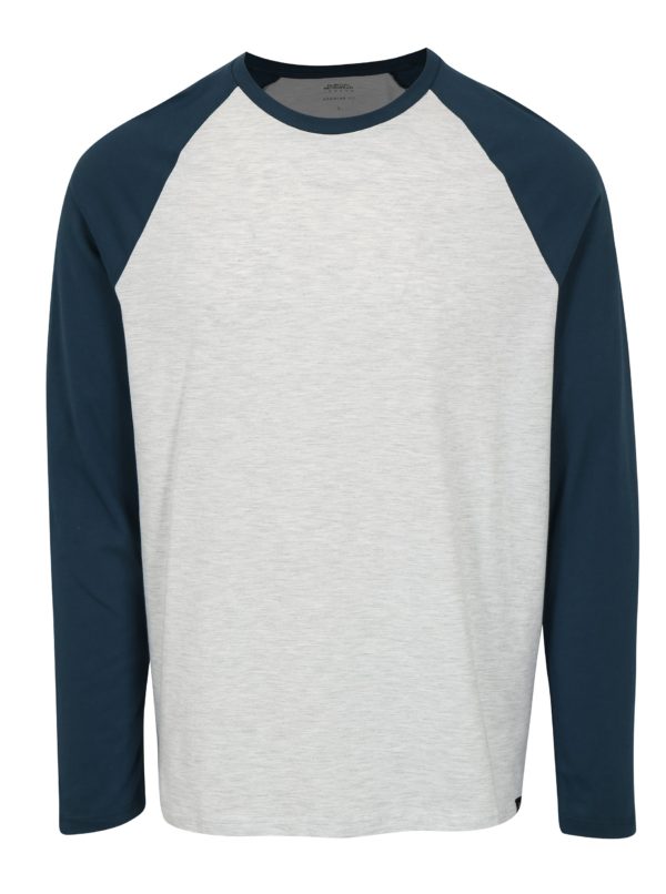 Sivo-modré melírované regular fit tričko Burton Menswear London  
