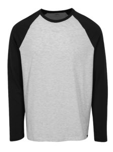 Sivo-čierne melírované regular fit tričko Burton Menswear London  
