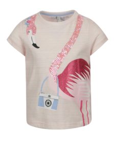 Ružové dievčenské tričko s potlačou Tom Joule Astra