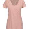 Ružové melírované tričko na kojenie s čipkovanými detailmi Mama.licious Elenoir