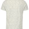 Krémové melírované slim fit tričko s náprsným vreckom Blend
