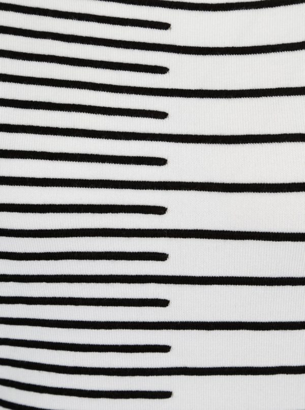 Čierno-biele svetrové vzorované tričko Yest