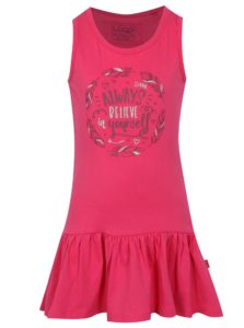 Ružové dievčenské šaty s potlačou LOAP Itilina