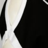 Bielo-čierne tričko s prestrihmi na ramenách Yest