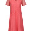 Ružové melírované šaty s krátkym rukávom Yest