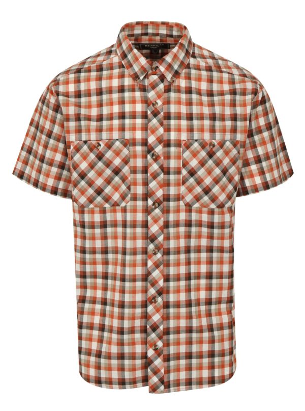 Krémovo-tehlová károvaná košeľa BUSHMAN Creole