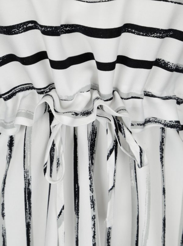 Čierno-biele pruhované šaty Yest