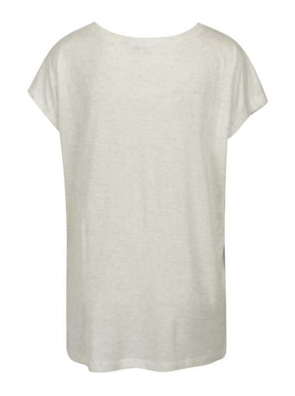 Svetlosivé melírované oversize tričko s potlačou Blendshe Mandy