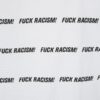 Biele tričko s potlačou Dedicated Fuck Racism Stripes