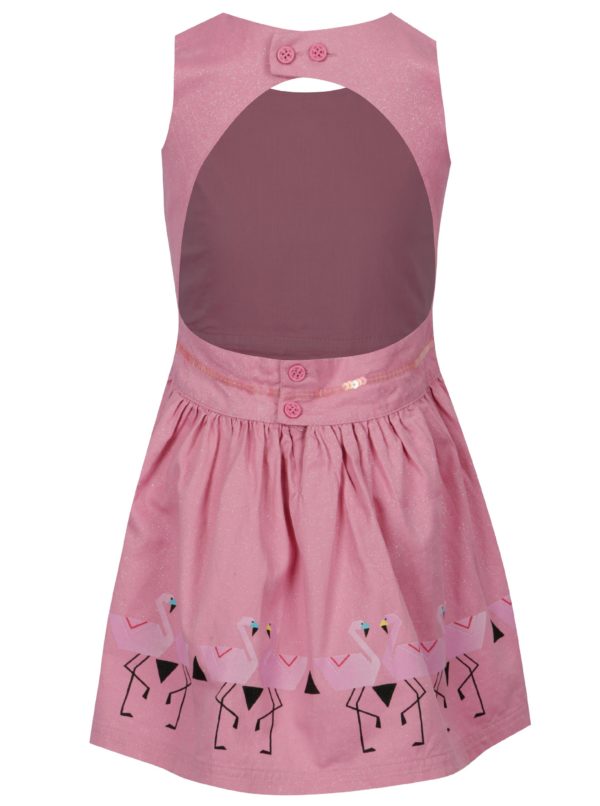 Ružové dievčenské trblietavé šaty tuc tuc Twill