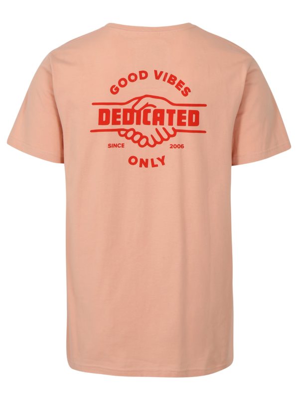 Ružové tričko s potlačou Dedicated Good Hands
