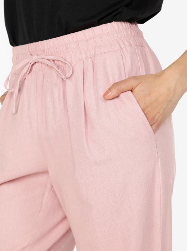 Ružové nohavice s vreckami VERO MODA Masta Milo