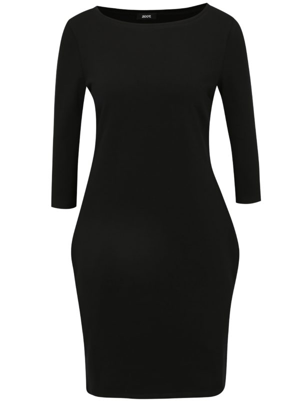 Čierne šaty s 3/4 rukávom ZOOT