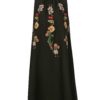 Čierne šaty so stojáčikom a kvetovanou výšivkou Desigual Angy
