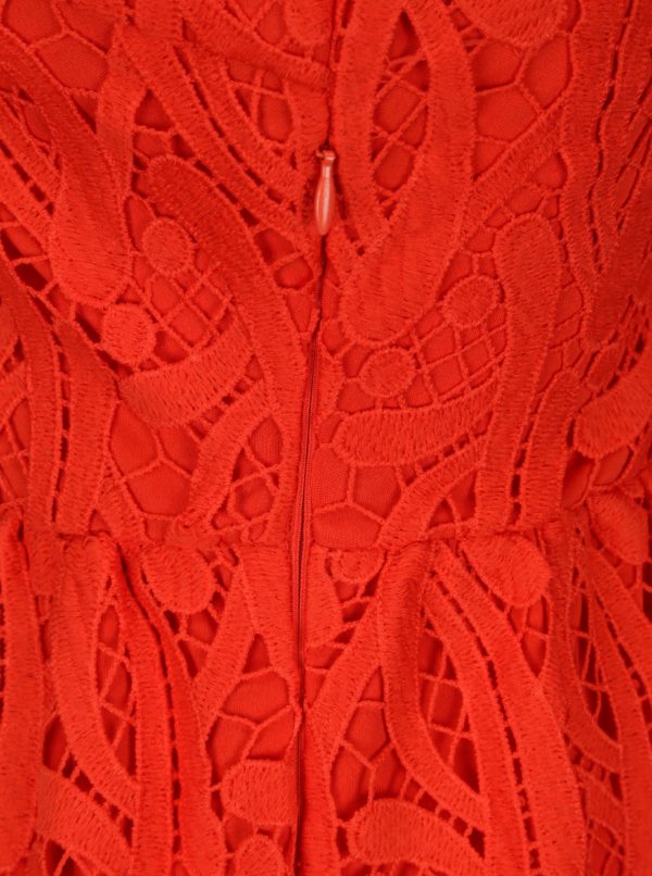 Červené čipkované šaty VERO MODA New Exclusive