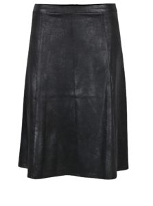 Čierna koženková sukňa Yest