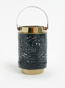 Tmavozelený kovový lampáš Kaemingk