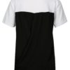 Bielo-čierne tričko s prekladanou zadnou časťou DKNY