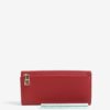 Červená veľká kožená peňaženka DKNY Carryall