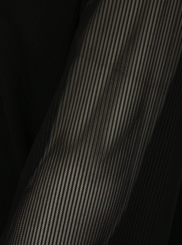 Čierna blúzka s priesvitnými rukávmi DKNY
