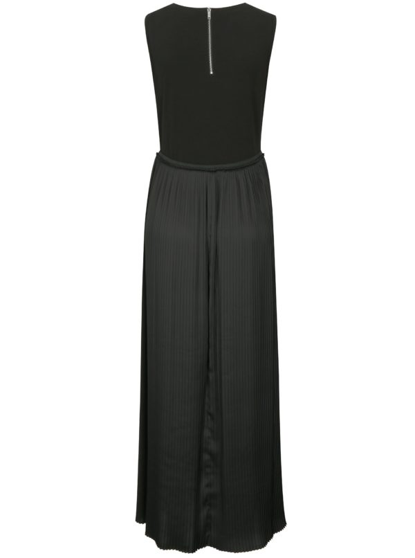 Čierne maxišaty s plisovanou sukňou DKNY