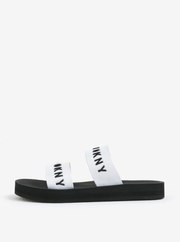Čierno-biele šľapky DKNY Millie