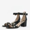 Čierne kožené sandálky DKNY Henli