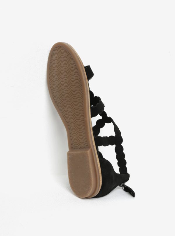 Čierne dámske semišové sandále s.Oliver