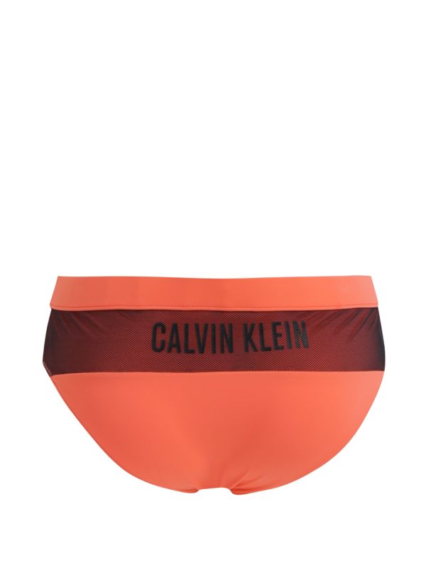 Neónovoružový spodný diel plaviek Calvin Klein Underwear