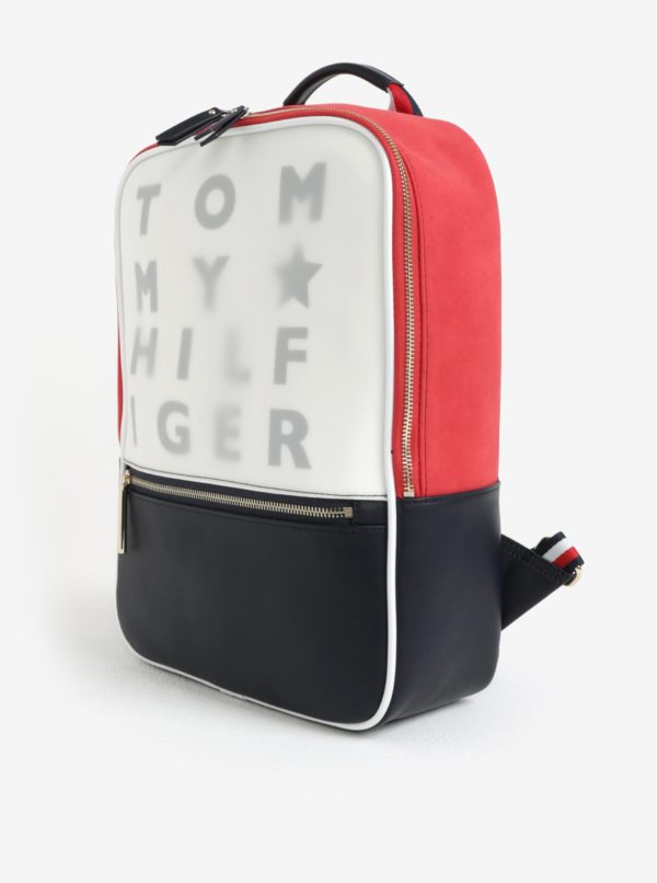 Červeno-modrý batoh Tommy Hilfiger