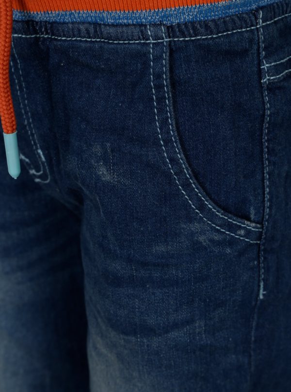 Modré chlapčenské nohavice s elastickým pásom 5.10.15.