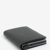 Čierna kožená peňaženka s hliníkovým puzdrom s RFID Secrid Slimwallet