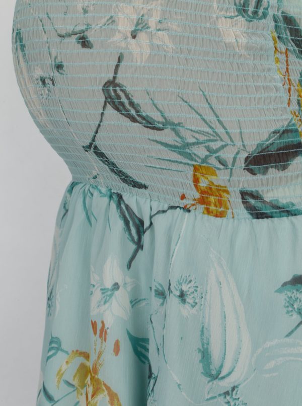 Svetlozelená tehotenská kvetovaná sukňa Mama.licious Lemonade