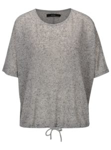 Sivé melírované oversize tričko VERO MODA Pia