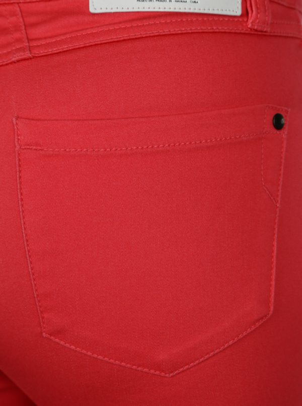 Tmavoružové slim nohavice s nízkym pásom SH Guaruja