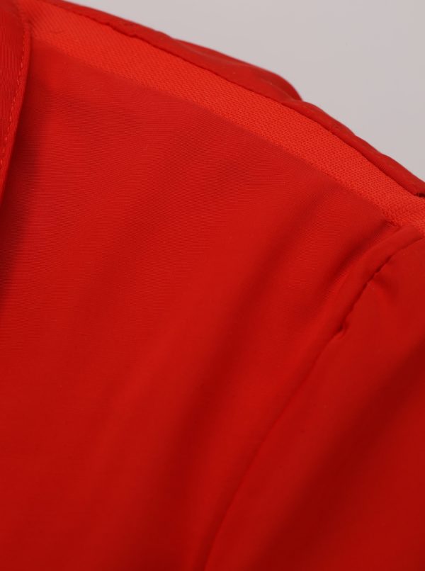 Červená dámska bunda s opaskom Geox