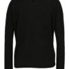 Čierny tenký sveter s véčkovým výstrihom SH Airana
