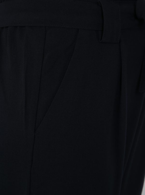 Tmavomodré skrátené nohavice s vysokým pásom Jacqueline de Yong Dakota