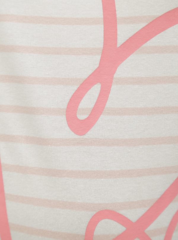 Ružovo-krémové pruhované tehotenské tričko Mama.licious Heart